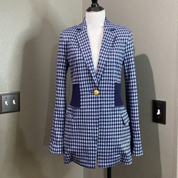 Cabi Checkup Blazer #5848 Navy & Periwinkle blue - Picture 4 of 14